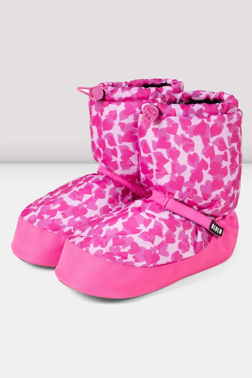 Adult Confetti Hearts Print Warm Up Booties