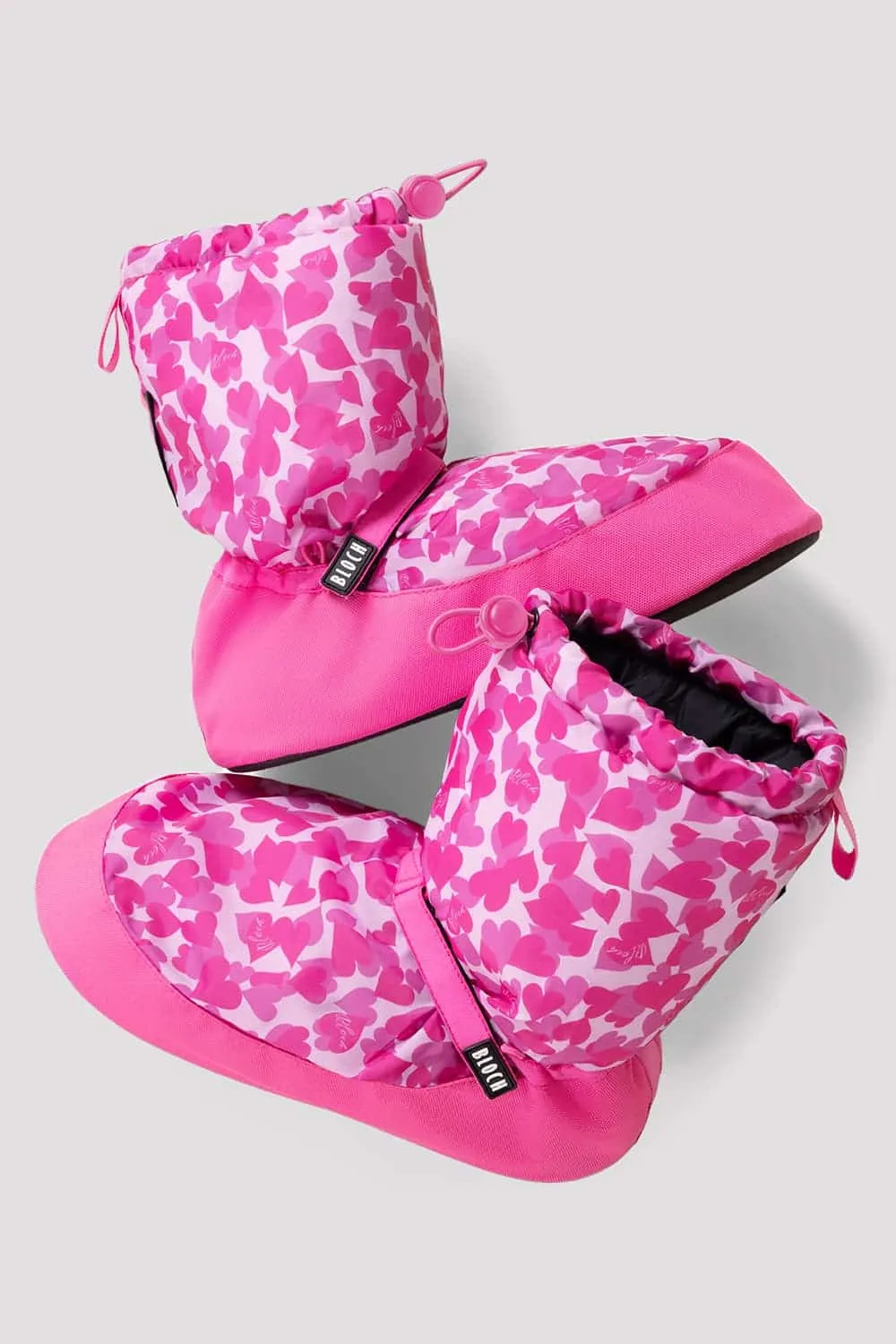 Adult Confetti Hearts Print Warm Up Booties