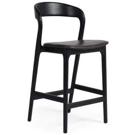 Amare Leather Bar & Counter Stool, Sonoma Black