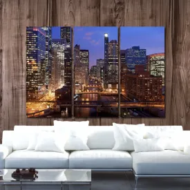 Chicago Skyline Canvas Art - Chicago River