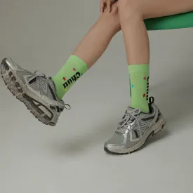 Chuu Lettering Colorful Star High Socks