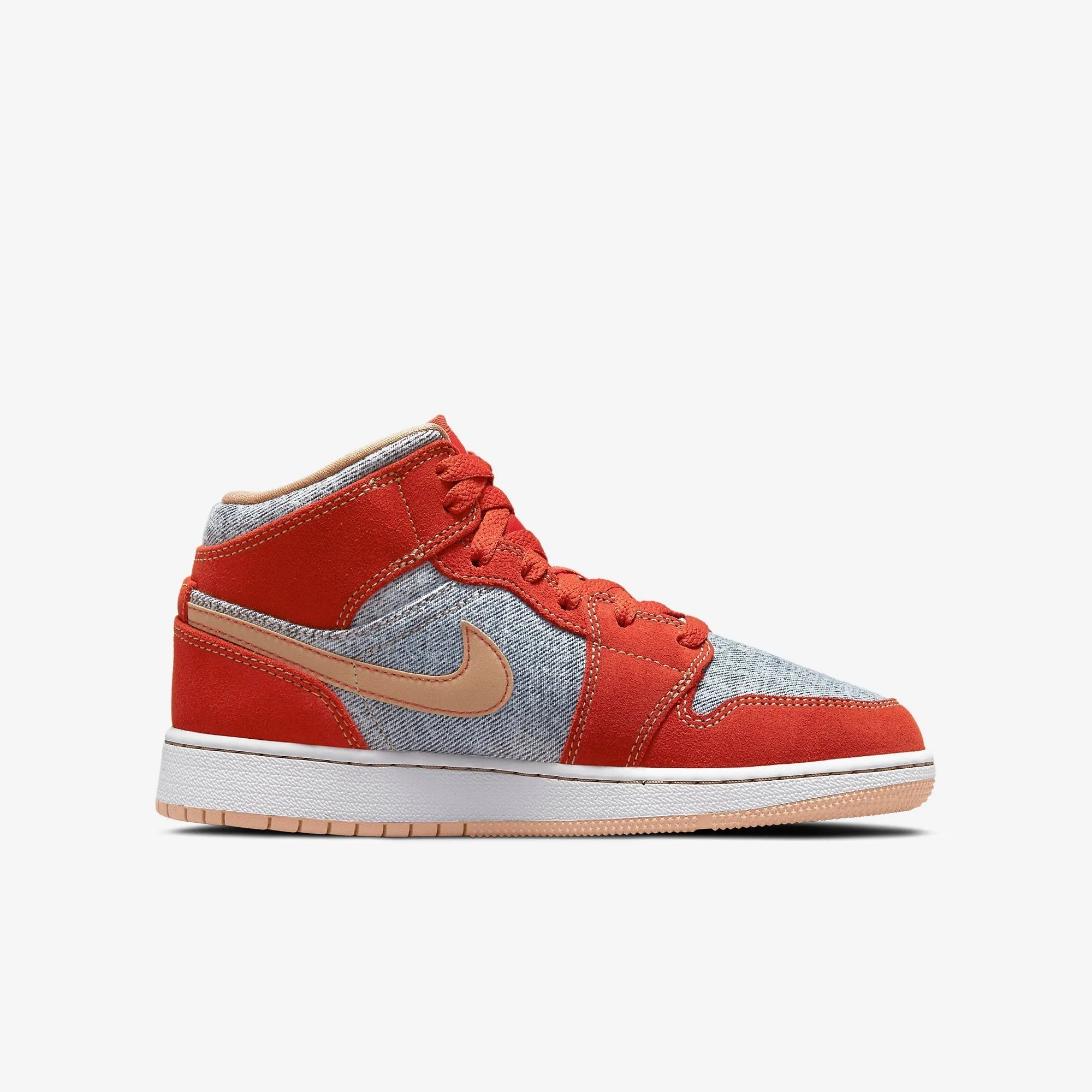 (GS) Air Jordan 1 Mid SE 'Denim Red' (2021) DM4384-600