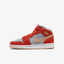 (GS) Air Jordan 1 Mid SE 'Denim Red' (2021) DM4384-600