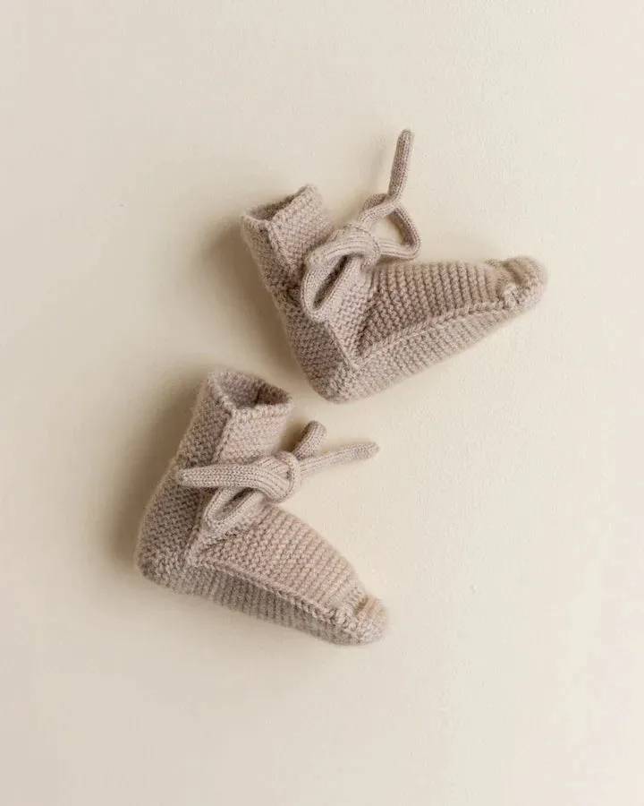 Handmade Merino Wool Booties - Sand