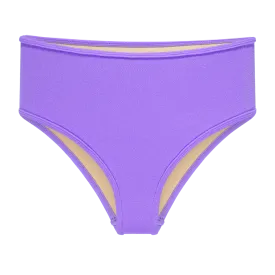 HIGH-WAISTED TERRY BIKINI BOTTOM "SAMUN" IN PURPLE