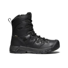 Men's Detroit Plus 8" Zip Waterproof Boot (Soft Toe)  |  Black/Black