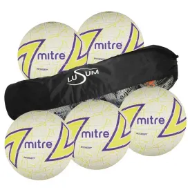 Netballs - Mitre Intercept - Pack of 5 - Sizes 4 & 5