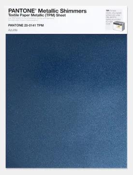 Pantone Metallic Shimmers Textile Paper Metallic Sheet 20-0141 Azurite