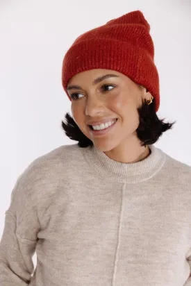 Soft Beanie in Chili