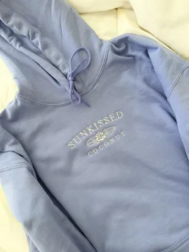 Soft Purple Embroider Sunkissedcoconut Hoodie